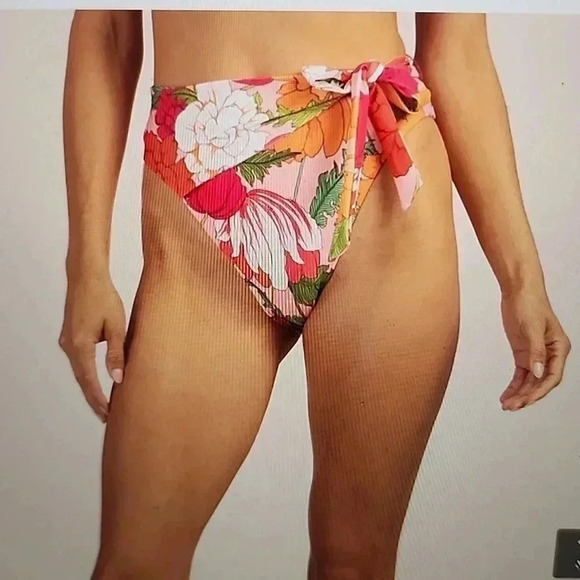 TRINA TURK SUNNY BLOOM HIGH WAISTED BOTTOM SIZE 4 - Picture 4 of 6